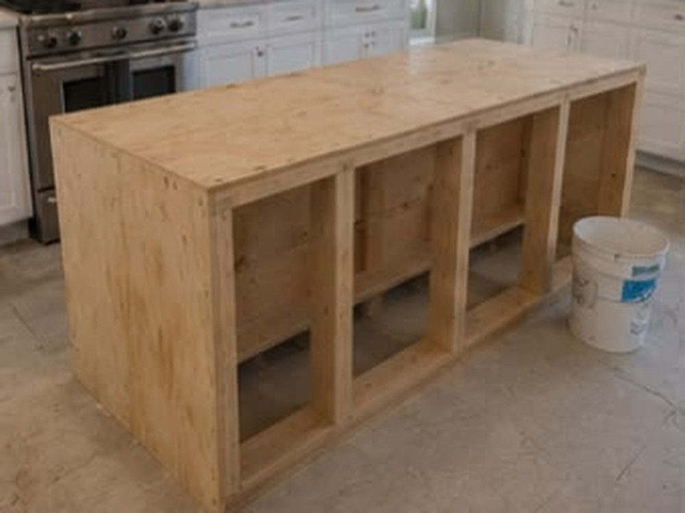 Kitchen Island before the Babri Stone installation